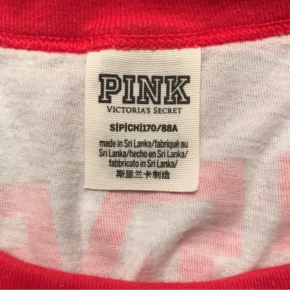Victorias Secret Pink Nation Long Sleeve T-Shirt Size Small EUC - Picture 4 of 4